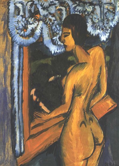 Nu brun à la fenêtre - Ernst Ludwig Kirchner